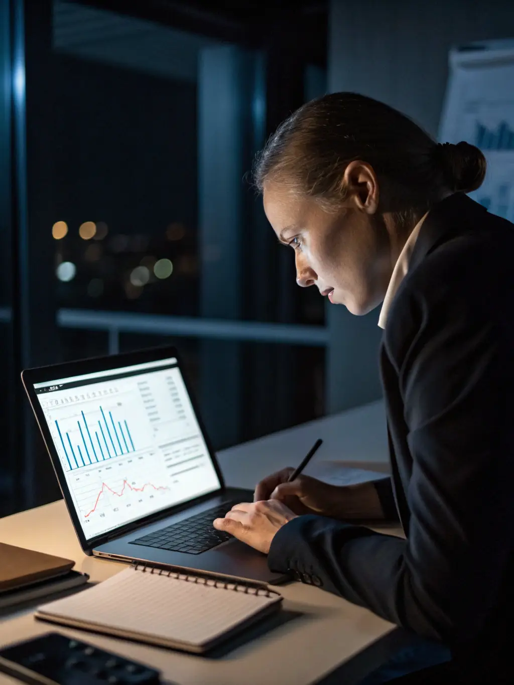 A business professional reviewing product samples and supplier catalogs at a desk, symbolizing strategic sourcing and supplier management.